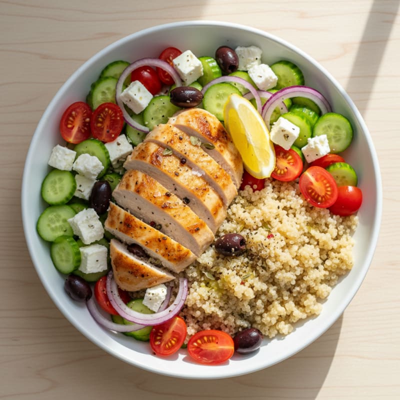 Mediterranean Chicken & Quinoa Bowl
