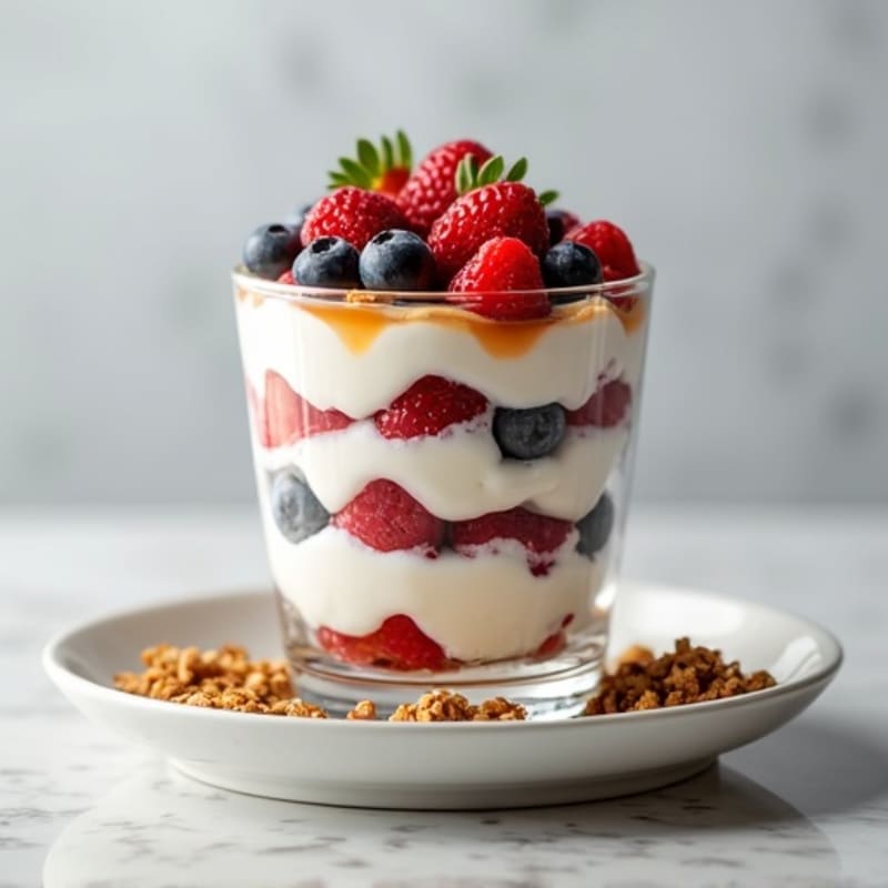 High Protein Greek Yogurt Berry Parfait