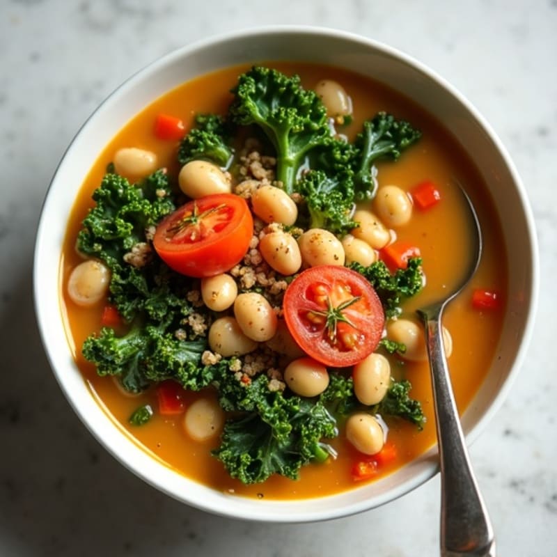 Creamy Tuscan Kale and White Bean Soup