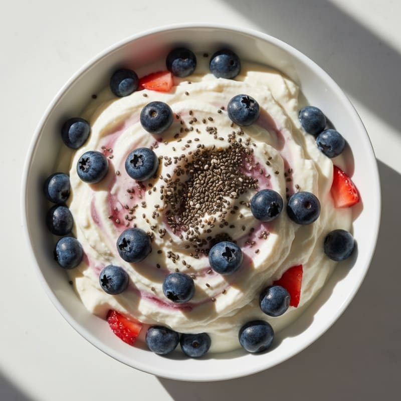 Silky Greek Yogurt Protein Parfait with Berries