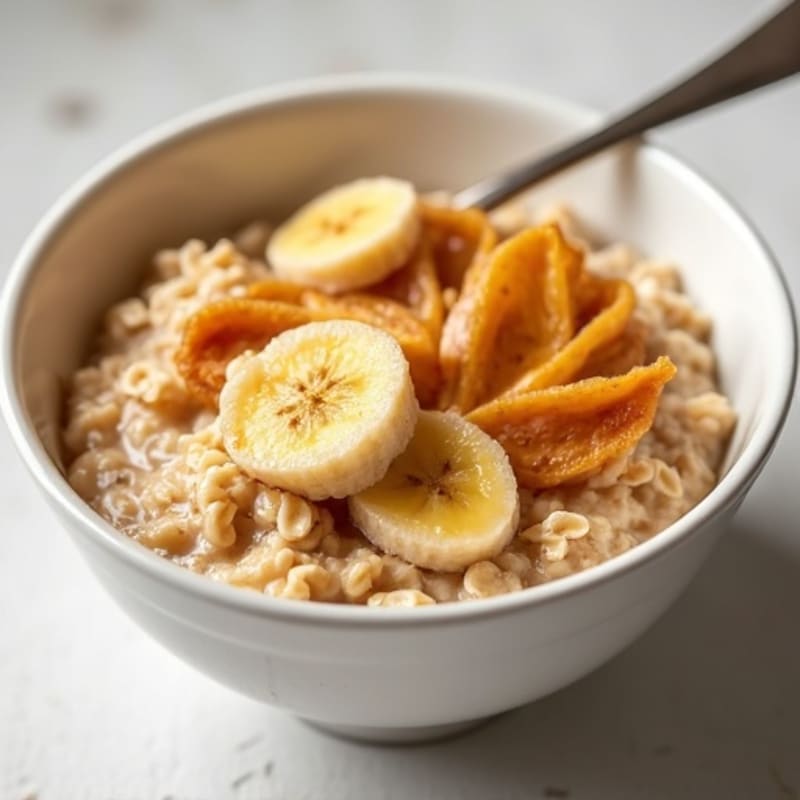 Creamy Caramelized Banana Protein Oatmeal