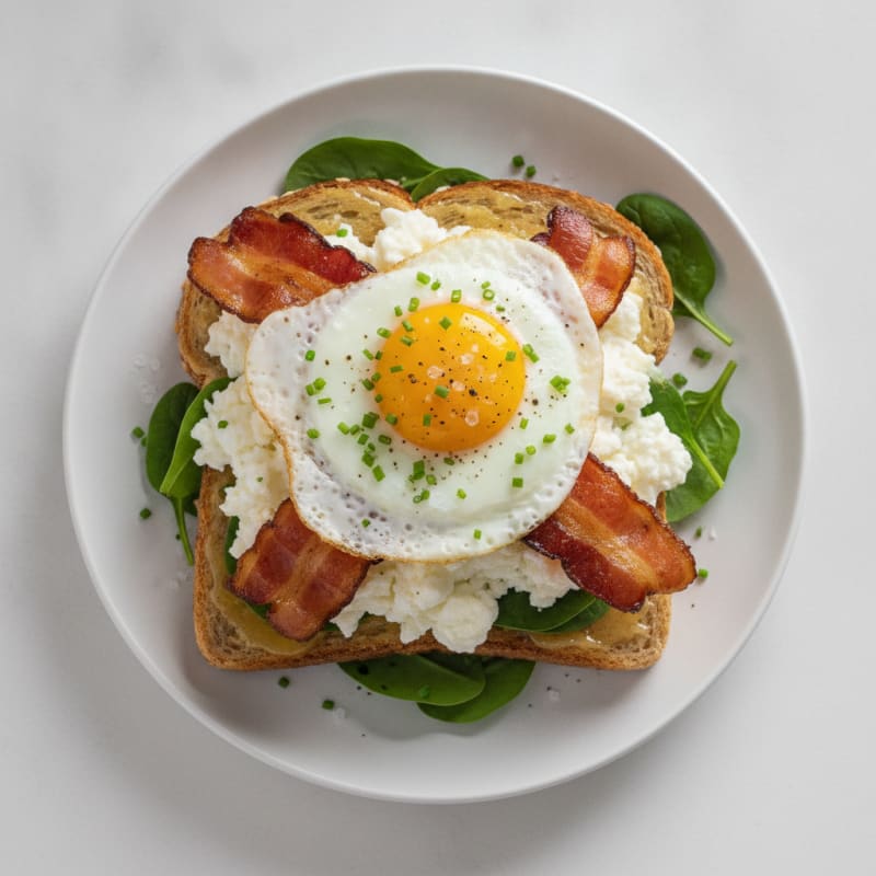 Turkey Bacon and Egg Toast