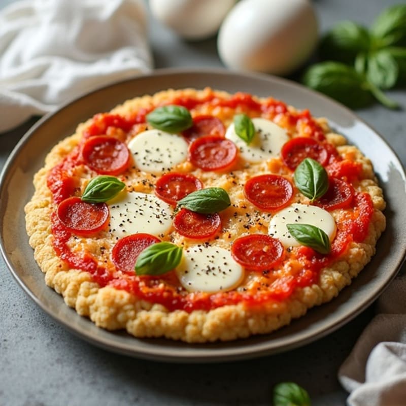 Crispy Cauliflower Crust Pizza with Turkey Pepperoni