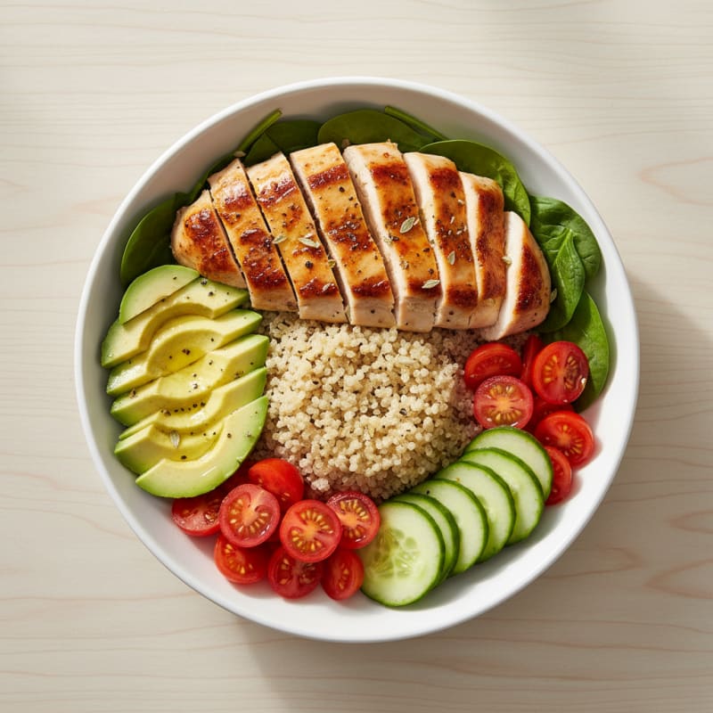 Tender Lemon-Herb Chicken Power Bowl