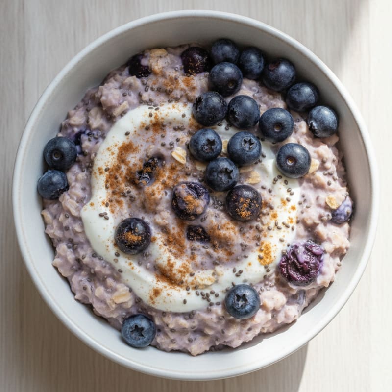 Blueberry Chia Overnight Oats
