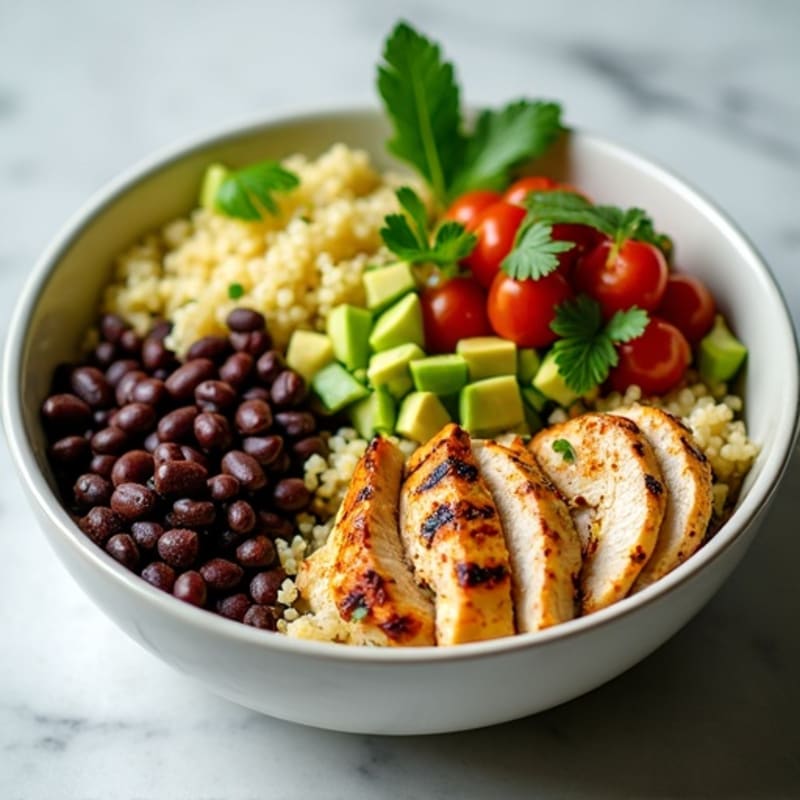 Cilantro-Lime Black Bean Bowl with Fresh Salsa