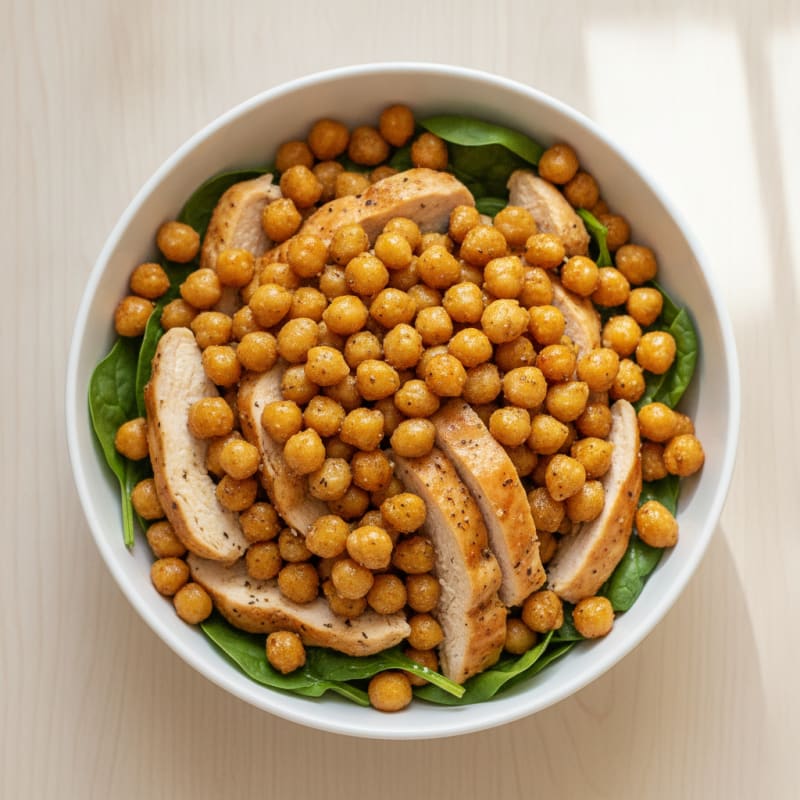 Garlic Herb Roasted Chickpeas and Chicken