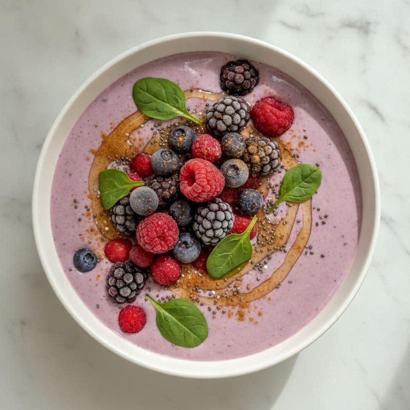 Kefir Smoothie with Berries and Honey