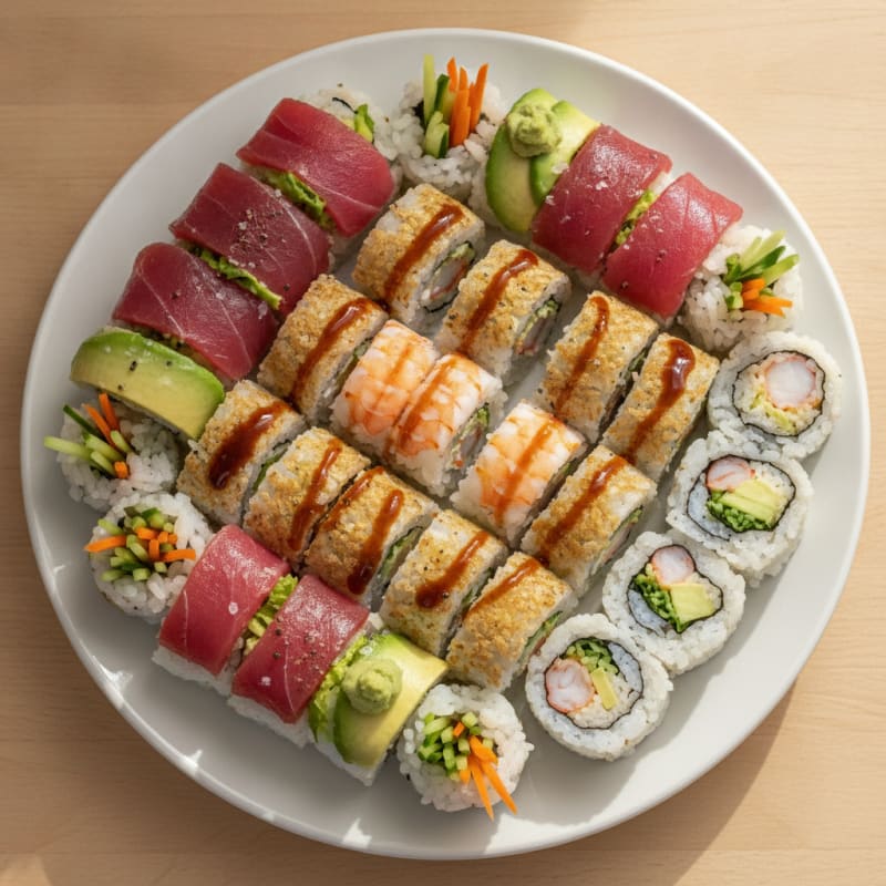 Assorted Fresh Sushi Rolls