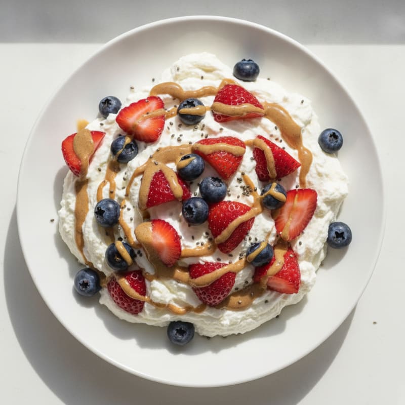 Greek Yogurt Protein Mousse with Berries