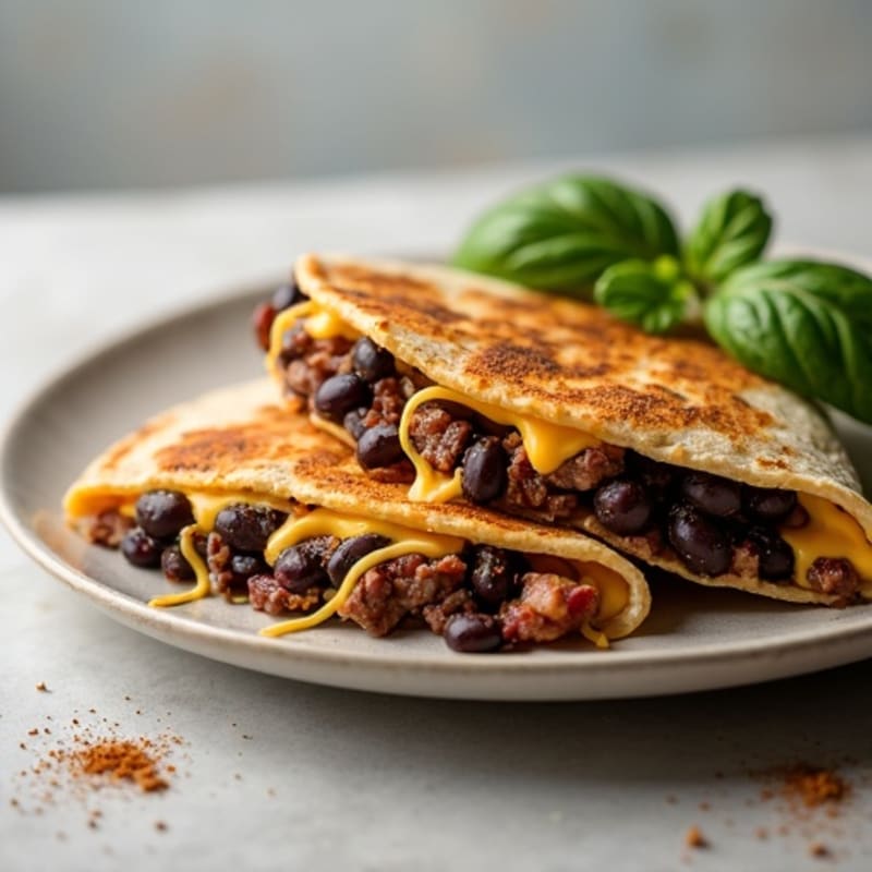 Lean Steak and Black Bean Whole Wheat Quesadillas