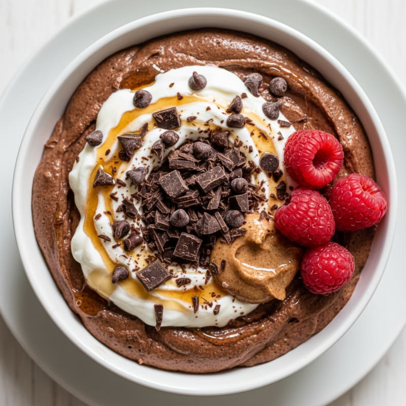 Chocolate Protein Mousse with Greek Yogurt