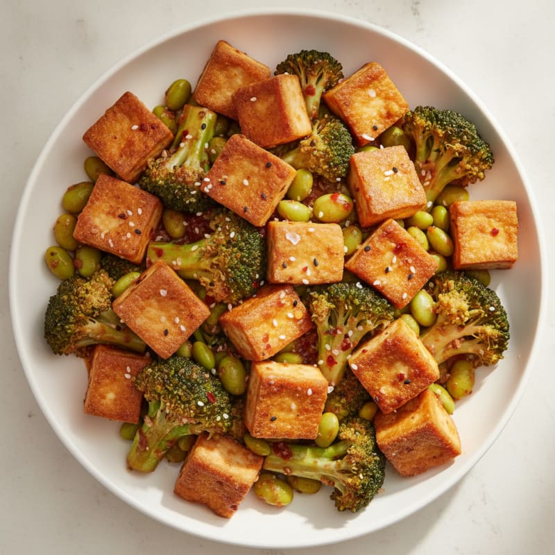 Sesame Tofu Stir-Fry with Broccoli