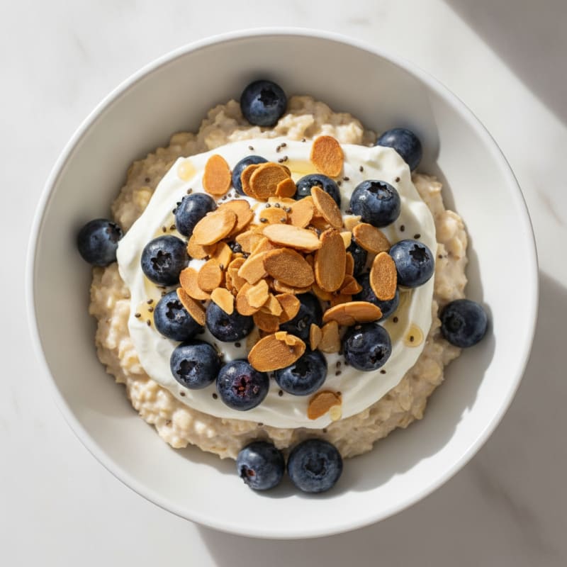 Greek Yogurt Parfait with Silky Protein Oats and Fresh Berries