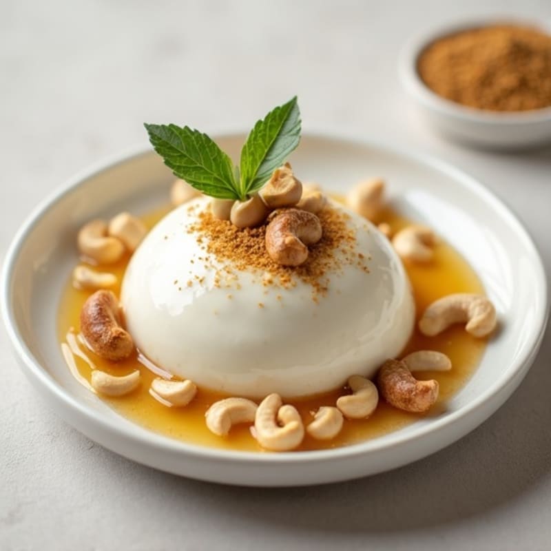 Silky Protein Yogurt with Toasted Cashews and Cardamom