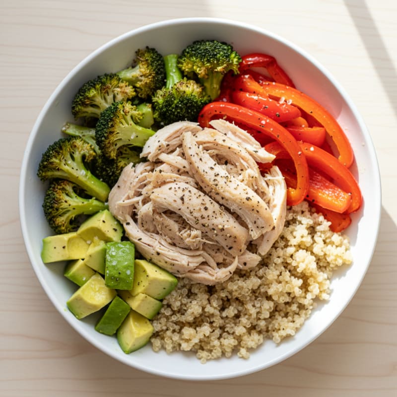 Shredded Chicken Breast Meal Prep Bowl