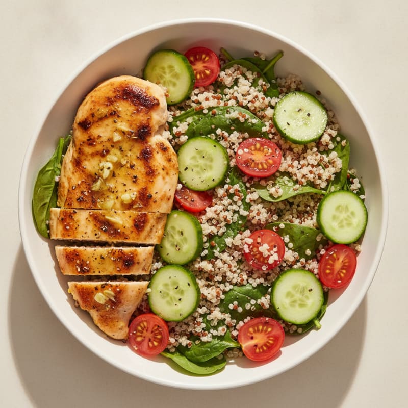 Lemon Herb Chicken and Quinoa Bowl