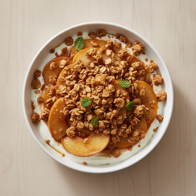 High-Protein Warm Apple Crumble