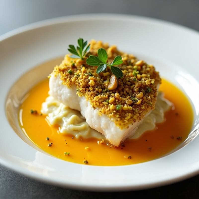 Crispy Pistachio-Crusted Cod with Citrus-Ginger Sauce