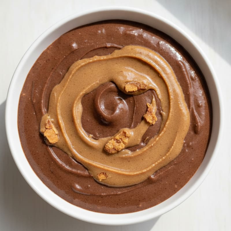 Silky Chocolate Protein Pudding with Almond Butter Swirl