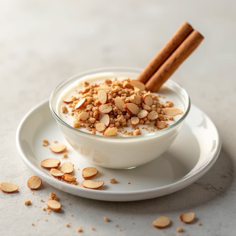 Greek Yogurt with Sliced Almonds and Cinnamon