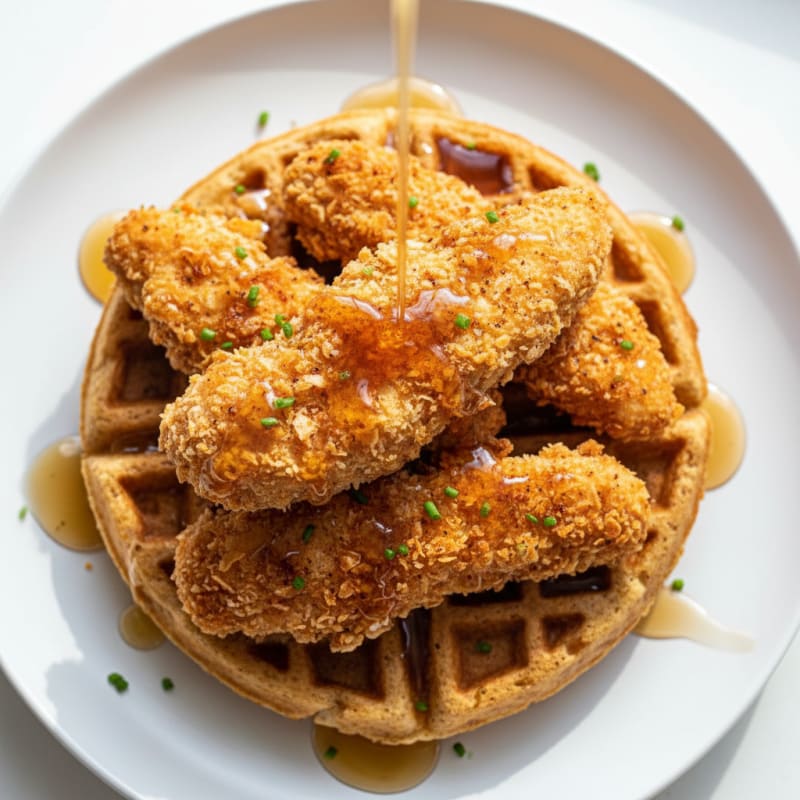 Crispy Golden Chicken and Waffles