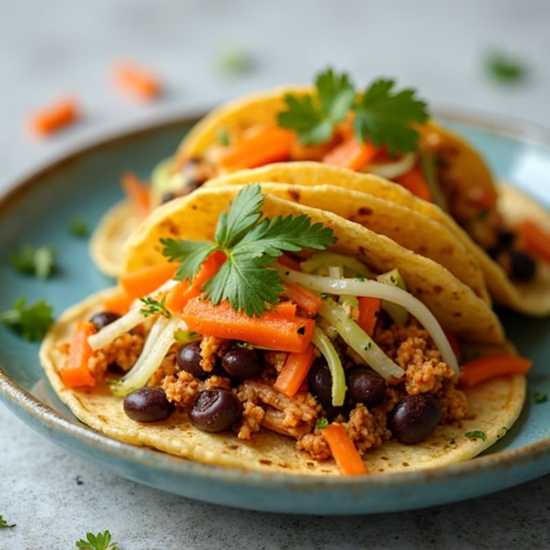 Smoky Shredded Jackfruit Tacos with Fresh Cabbage Slaw