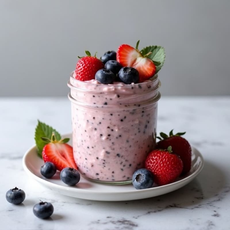 Creamy Berry Vegan Overnight Oats