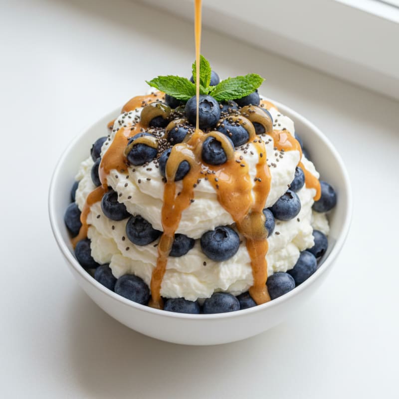 Creamy Greek Yogurt Protein Parfait with Almond Butter and Berries