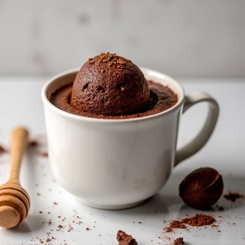 Fluffy Chocolate Protein Mug Cake