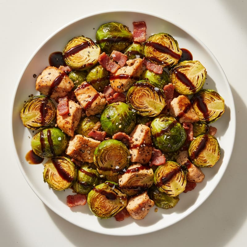 Balsamic-Glazed Brussels Sprouts with Pancetta