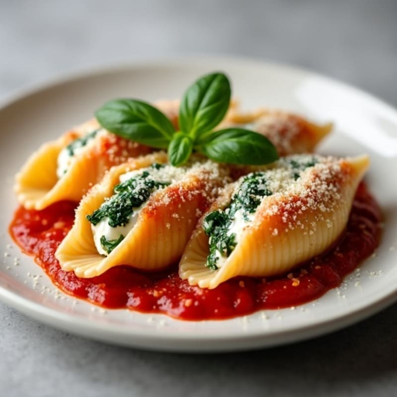 Protein-Packed Ricotta Stuffed Shells with Spinach