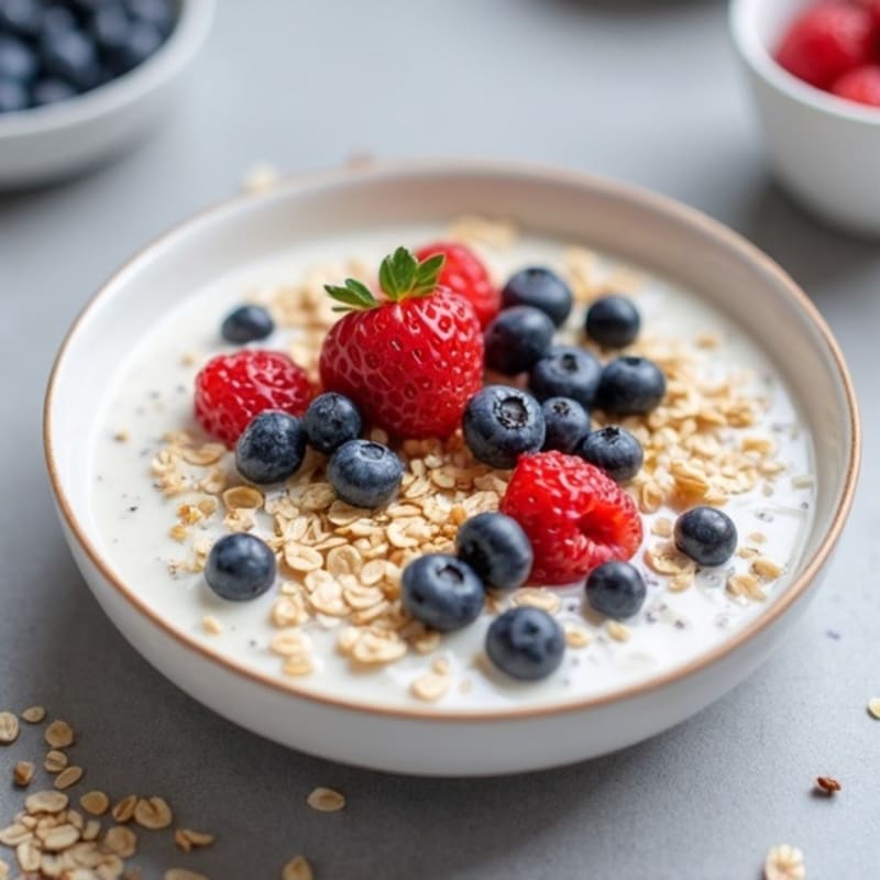 Vanilla-Berry Protein Overnight Oats