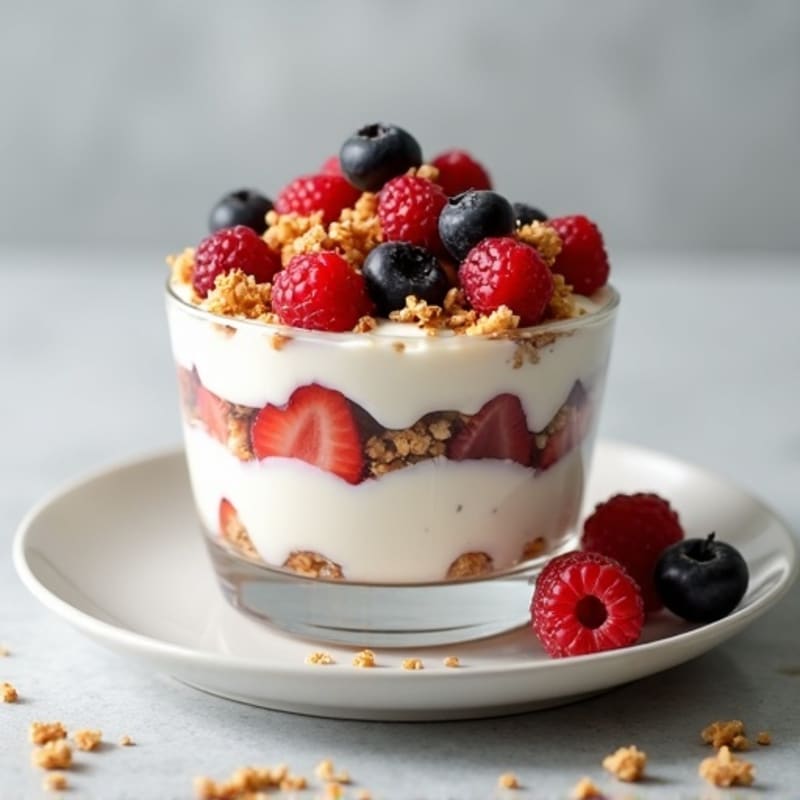 Greek Yogurt Parfait with Berries and Almonds