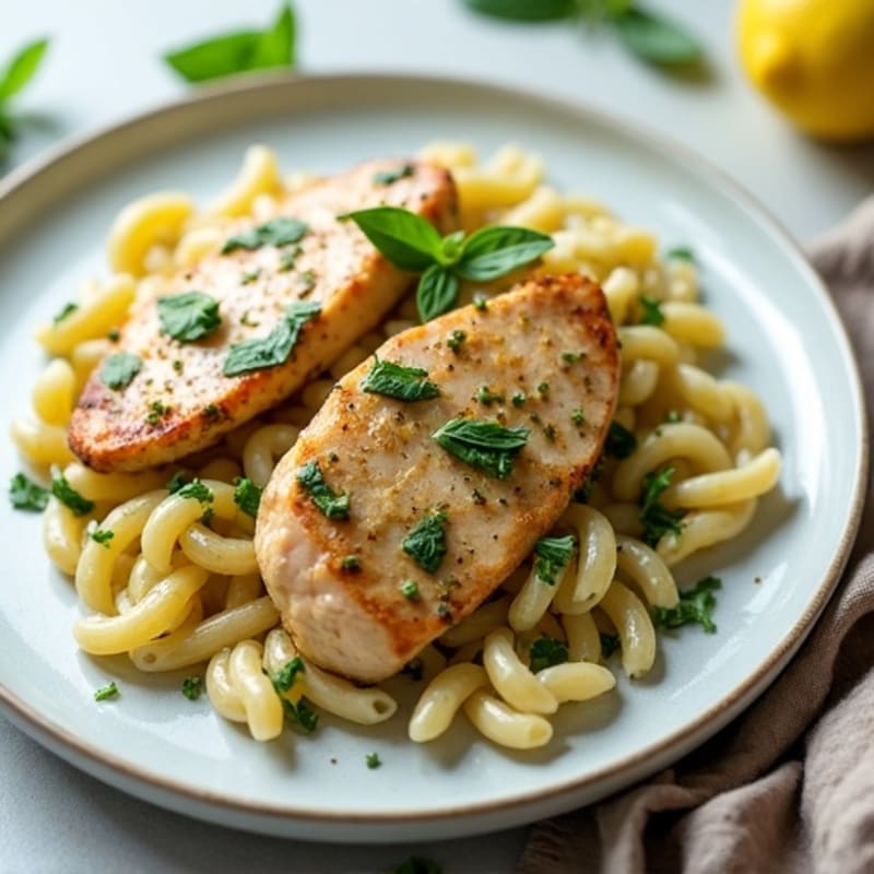 Chicken with Creamy Pesto Whole Wheat Pasta