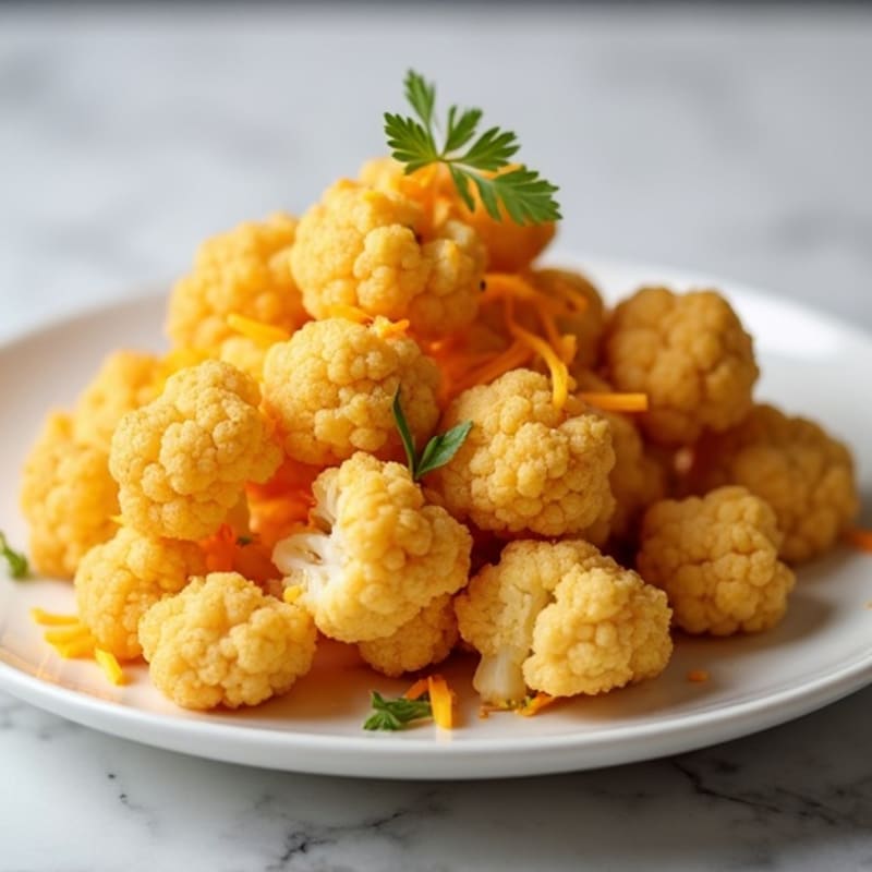 Crispy Baked Cheesy Cauliflower Bites