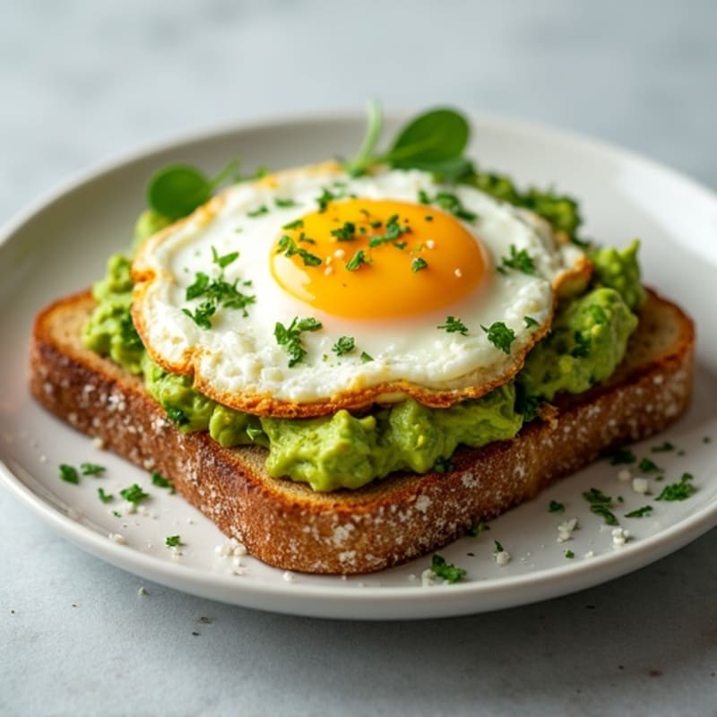 Herb-Spiced Egg Toast with Smashed Avocado
