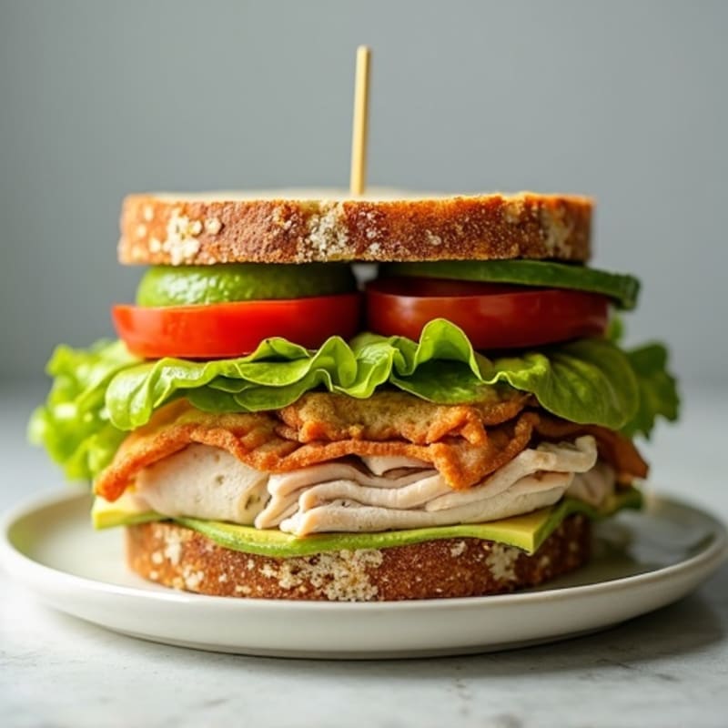 Herb-Roasted Turkey and Avocado Club Stack