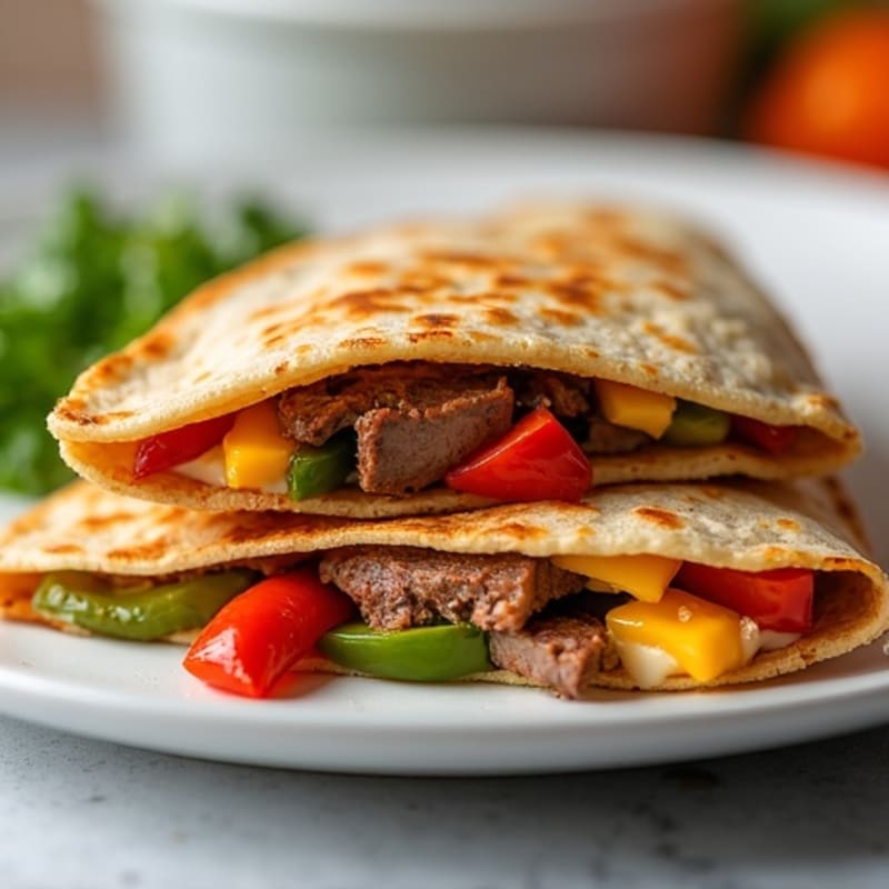 Crispy Steak & Veggie Quesadillas