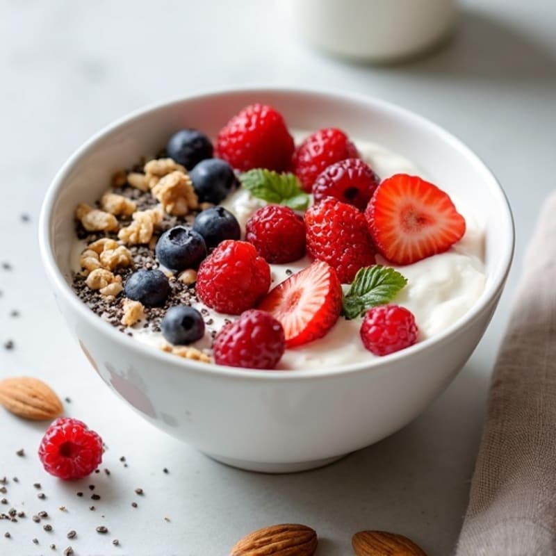 Creamy Greek Yogurt Protein Bowl with Mixed Berries