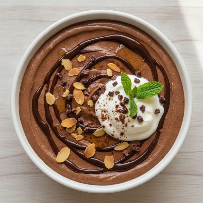 Silky Chocolate Protein Pudding with Greek Yogurt