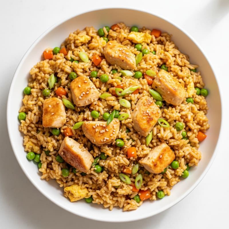 Golden Sesame Chicken Fried Rice