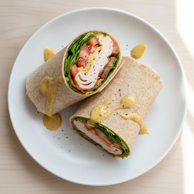 Turkey BLT Wrap with Honey Mustard