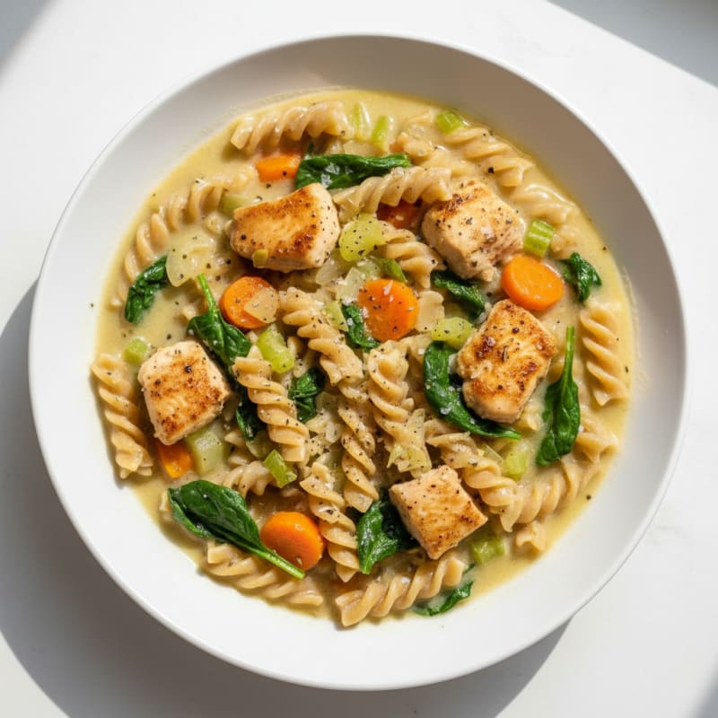 Creamy Lemon-Herb Chicken Noodle Soup