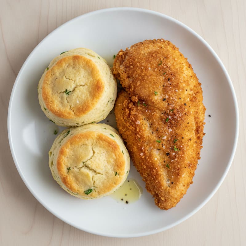 Buttermilk Fried Chicken with Fluffy Biscuits