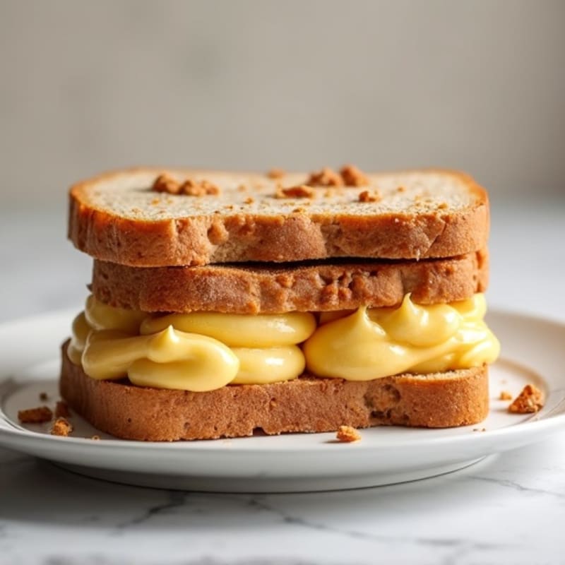 Creamy Peanut Butter and Protein Fluff Whole Grain Sandwich