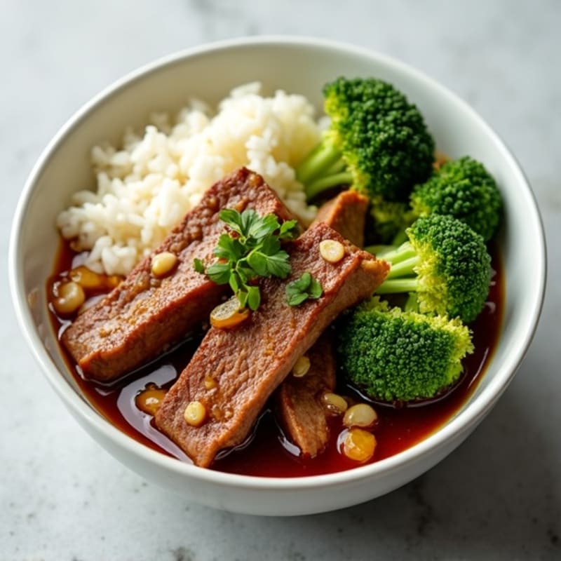Ginger-Garlic Beef and Broccoli Rice Bowl