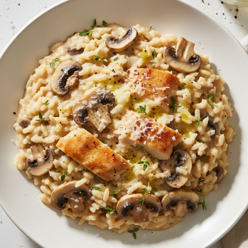Creamy Parmesan Mushroom Risotto