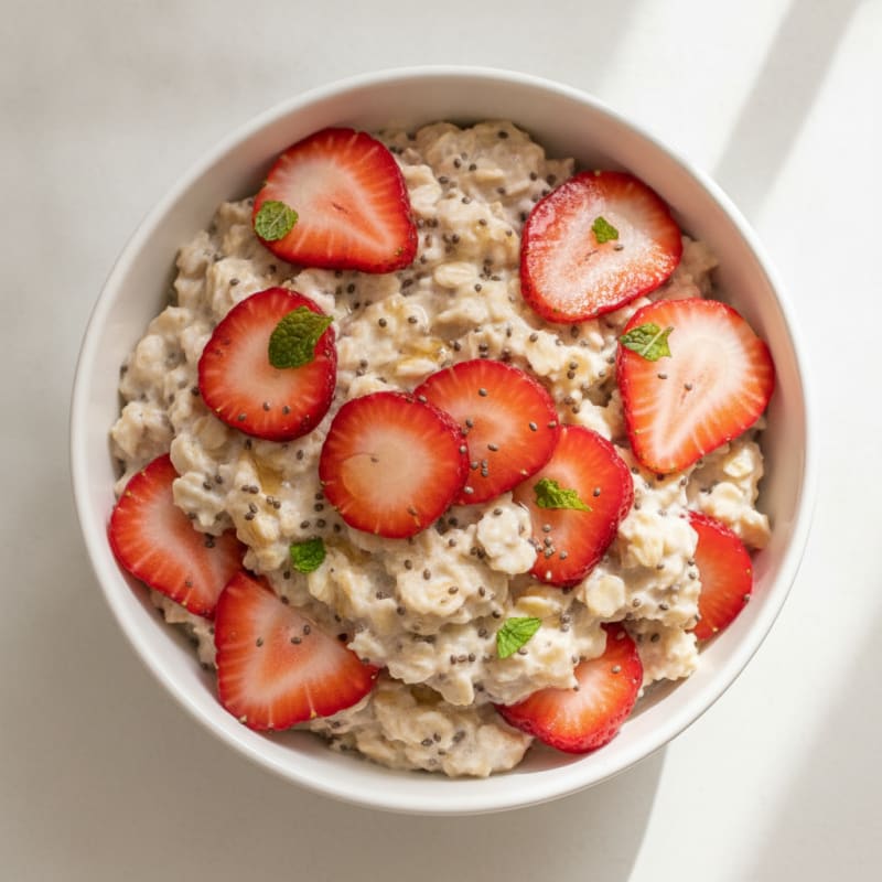Strawberry Shortcake Overnight Oats
