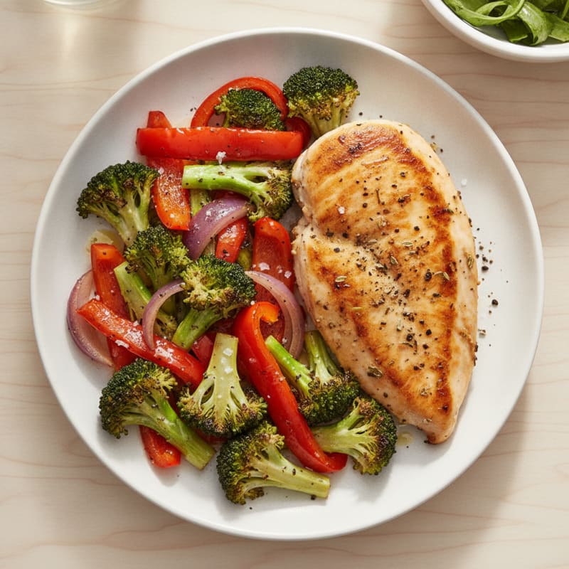 Pan-Seared Chicken with Roasted Vegetables